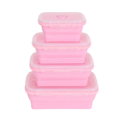 Silicone Folding Lunch Box Food Grade Microwave Bento Box