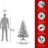 Unlit Artificial Christmas Tree Snow Flocked Fake Christmas Tree With Foldable Base