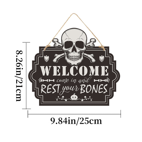 Imitation Wooden Doorplate Ghost Festival Haunted House Horror Atmosphere Decoration