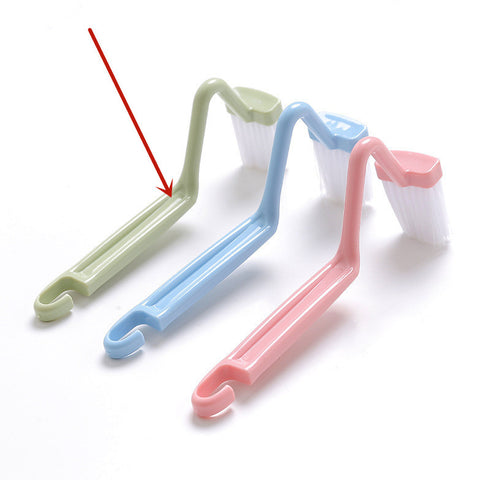 Curved Toilet Brush Gap Cleaning Tool Bathroom Accessory Long Handle Wall Mounted Toilet Soft Bristle Brush Plastic Durable