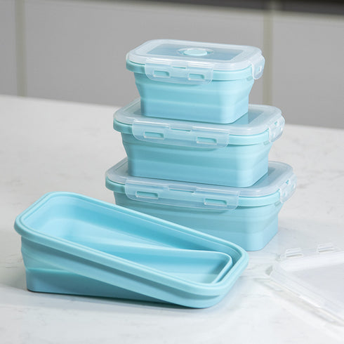 Silicone Lunch Box Foldable Microwave Oven Silicone Lunch Box Storage Box