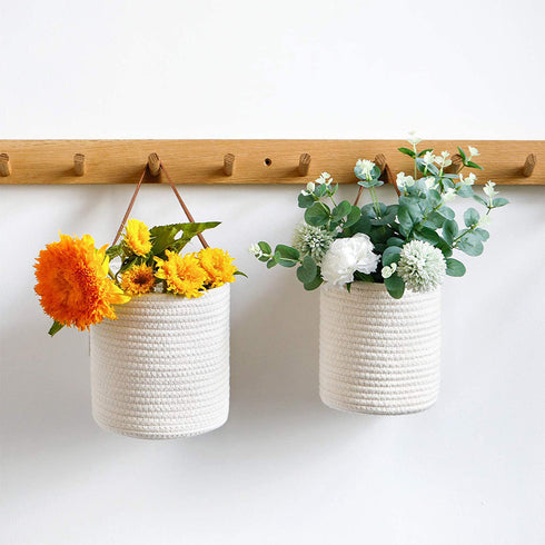 Imitation Rattan Wall Hanging Handmade Woven Hanging Basket