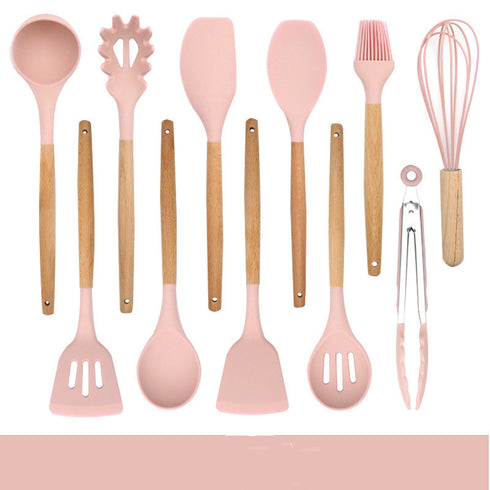 Baking Tools Non-stick Cookware Silicone Spatula With Wooden Handle Kitchenware Tube