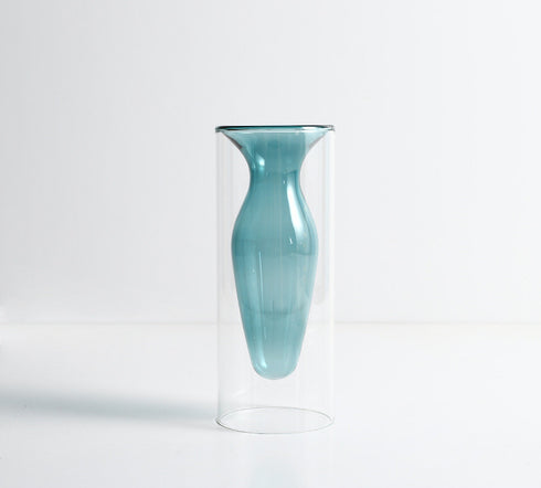 Home Decoration Accessories Nordic Ins Colourful Glass Transparent Vase Living Room Dining Table Dried Flowers Hydroponic Vases