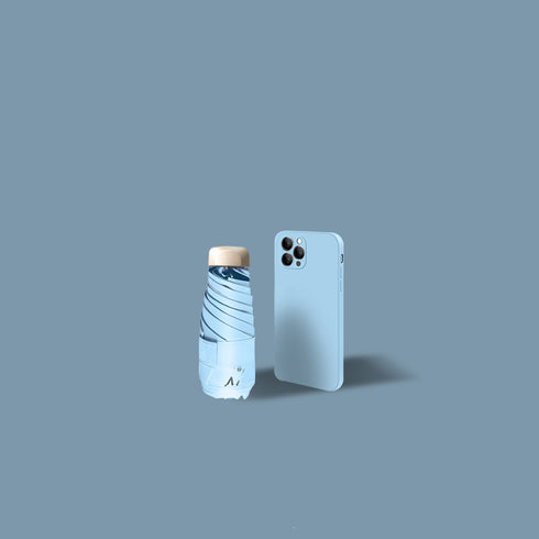 Sun Umbrella Female Sunscreen Anti Ultraviolet Compact Portable Folding 50 Off Pocket Capsule Sun And Rain Umbrella Dual-use Umbrella