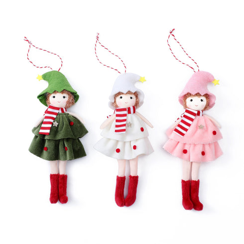 Christmas Cake Dress Girl Doll Angel Pendant