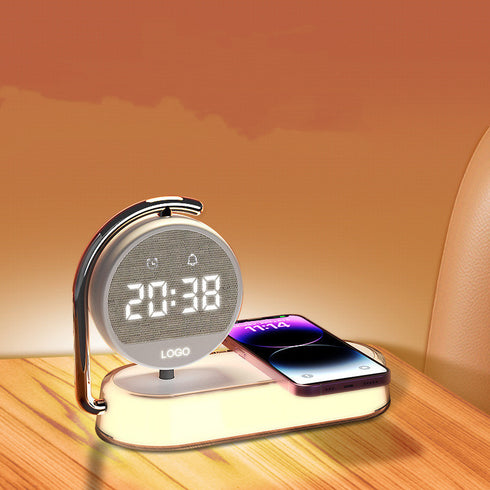 Desktop Clock Alarm Wireless Charging