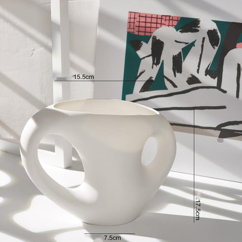 Ins Nordic Ceramic Dried Flower Vase Decorative Ornaments