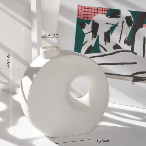 Ins Nordic Ceramic Dried Flower Vase Decorative Ornaments