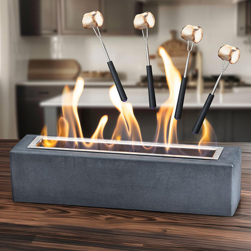 Desktop Fire Pit Strip Square Heating Stove