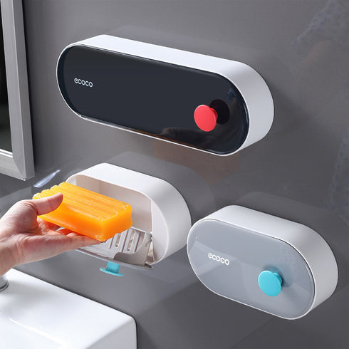 Wall-mounted Drainage Punching Free Soap Holder With Lid