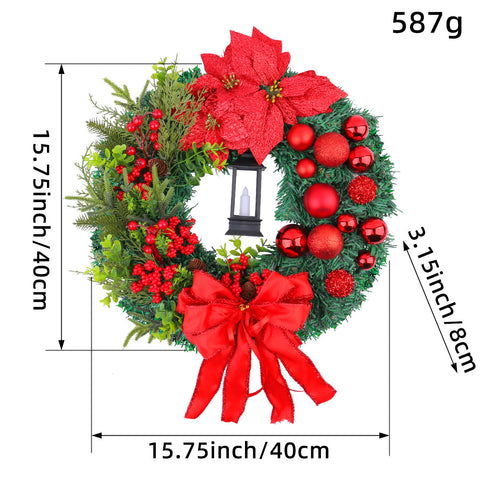 Christmas Light Wreath Door And Window Decoration Vine Ring