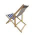 Populus Wood Sling Chair Blue Stripe Broad Blue Stripe Dark Blue Folding Chaise Lounge Chair