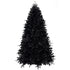 Prelit Black Christmas Tree With White Lights Artificial Fake Christmas Tree With PE&PVC Branch Tips For Halloween And Xmas Tree For Holiday Decorations, Metal Stand And Hinged Branches