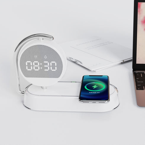 Desktop Clock Alarm Wireless Charging