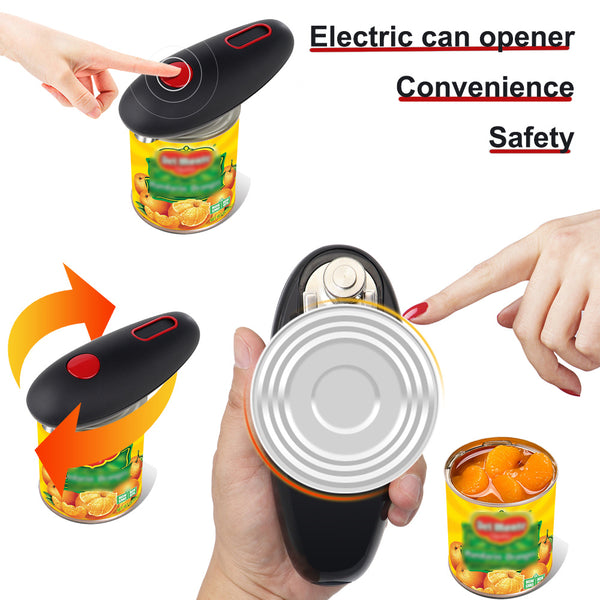 2PCS Electric Can Opener Automatic Bottle Opener Cordless One Tin Touch Edges Handheld Jar Openers Kitchen Bar Tool Gadgets