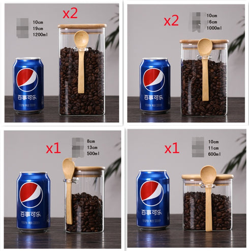 Sealed Jar Household Transparent Glass Storage Jar