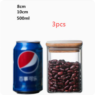 High Borosilicate Glass Square Sealed Tank Transparent Storage