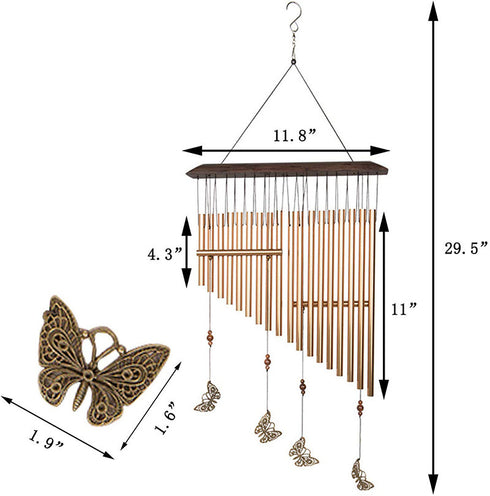 Solid wood metal aluminum pipe wind chime