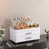 2 Drawers Makeup Organizer - 4 Tier Bathroom Organizers And Storage, Versatile Perfume Vanity Organizer, Ideal For Cosmetic, Large Skincare, Face Mask, Office Supplies