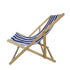 Populus Wood Sling Chair Blue Stripe Broad Blue Stripe Dark Blue Folding Chaise Lounge Chair