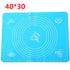 Silicone Baking Mat for Pastry Rolling with Measurements Pastry Rolling Mat, Reusable Non-Stick Silicone Baking Mat