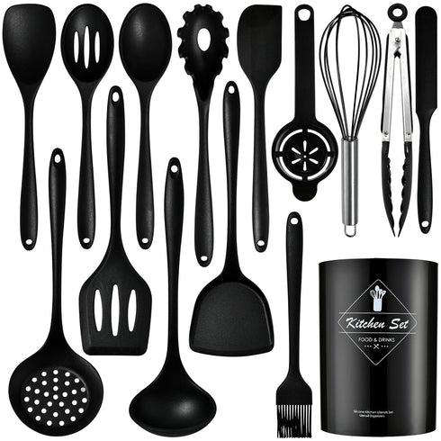 All-Inclusive Silicone Non-Stick Cookware 10-Piece Set With Storage Bucket