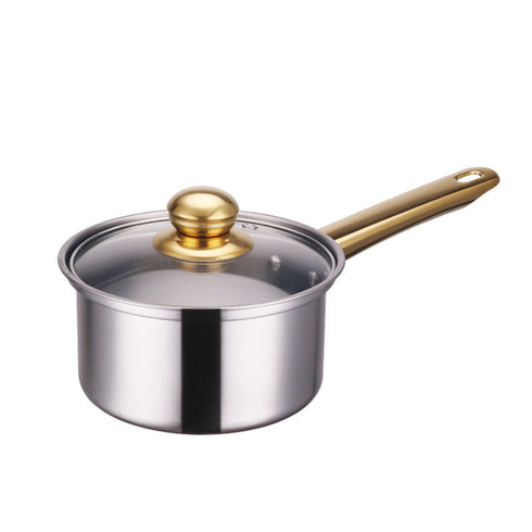 Stainless Steel Gold Handle Pot Set Non-stick Pan Stainless Pots Suit