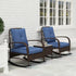 Rattan Chaise Lounge Chair, Wicker Patio Furniture Set