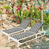 Patio Adjustable Reclining Chair Lounge Chair Chaise For Garden Deck Wheel