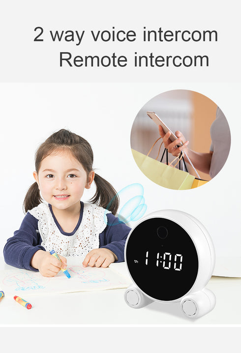 Wifi Alarm Clock Camera HD 1080P Night Vision Motion Detection Portable Home Security Surveillance Wifi Clock IP Camera