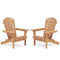 Wooden Outdoor Folding Adirondack Chair 2 Piece Set Of Wooden Lounge Patio Chairs