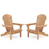 Wooden Outdoor Folding Adirondack Chair 2 Piece Set Of Wooden Lounge Patio Chairs