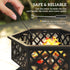28 Outdoor Fire Pit With Grill Hexagon Fireplace Wood Burning Firepit With Cooking Grate, Fire Poker,  Screen Lid