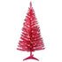4 Ft Red Artificial Christmas Tree With 50 Lights And 112 Branch Tips Mini Holiday party Xmas tree