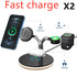 Compatible with Apple, 3 In 1 Magnetic Wireless Charger 15W Fast Charging Station For Magsafe Chargers