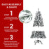 Unlit Artificial Christmas Tree Snow Flocked Fake Christmas Tree With Foldable Base