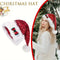 Christmas Hat With Red Sequins And Bow Design Warm Plush Decorative Hat, Christmas Enlarged And Thickened Long Haired Hat