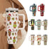 New Christmas Pattern Mug With Handle Lid Straw Drinkware Stainless Steel Vacuum c Large Capacity Car Travel Coffee Cup
