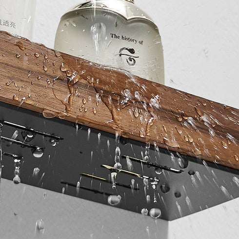 Solid Wood Bathroom Bathroom Non-perforated Shelves