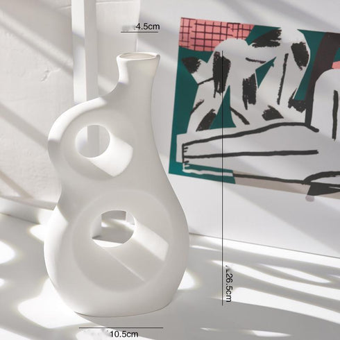 Ins Nordic Ceramic Dried Flower Vase Decorative Ornaments