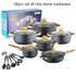 Stainless Steel Gold Handle Pot Set Non-stick Pan Stainless Pots Suit