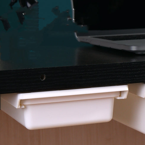 Under Desk Invisible Transparent Drawer Storage Box Desktop Stationery Organizer