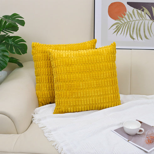 Corduroy Decorative Throw Pillow Covers Soft Boho Striped  Modern Farmhouse Christmas Home Decor For Sofa Living Room Couch Bed