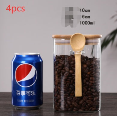 Sealed Jar Household Transparent Glass Storage Jar