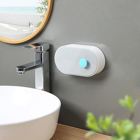 Wall-mounted Drainage Punching Free Soap Holder With Lid