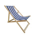 Populus Wood Sling Chair Blue Stripe Broad Blue Stripe Dark Blue Folding Chaise Lounge Chair