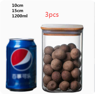 High Borosilicate Glass Square Sealed Tank Transparent Storage