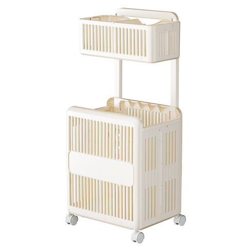 Household Toilet Laundry Baskets Double-layer Large Capacity Foldable Laundry Basket