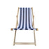 Populus Wood Sling Chair Blue Stripe Broad Blue Stripe Dark Blue Folding Chaise Lounge Chair